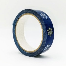 Taśma Świąteczna Niebieska Gwiazdy 24mm/54m