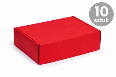 karton fasonowy czerwony 330x250x100 mm 10 sztuk