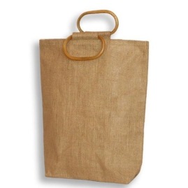 Torba Jutowa JB4 370x330x80mm rączka z bambusa