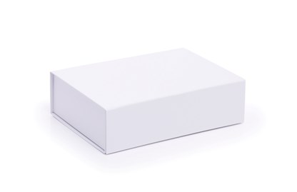 Białe pudełko magnetyczne 250x180x70mm z tektury litej na elegancki prezent