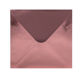 Koperty K4 kwadratowe ozdobne Metaliczne różowe 120gsm 50szt