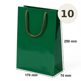 torba laminowana zielona 170x70x250 mm 10 sztuk
