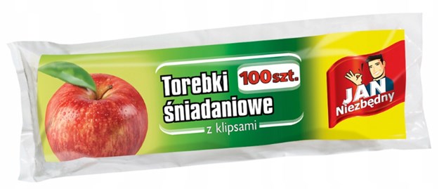JN Torebki śniadaniowe klipsy 100szt