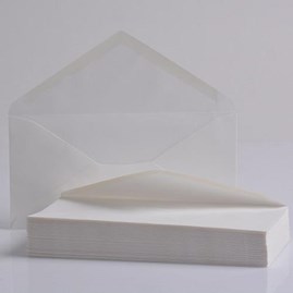 Koperty ozdobne DL Aqua Bianco 220x110mm 50szt