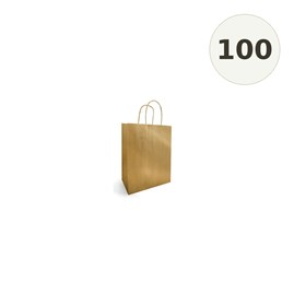 torba papierowa złota 180x80x225 mm 100 sztuk