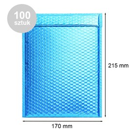 Koperty Metaliczne 170x215mm Niebieskie - 100szt