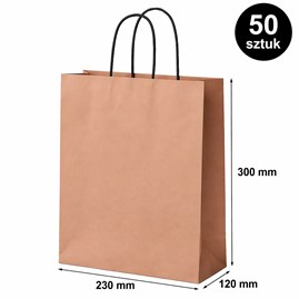 Torba prezentowa 230x120x300 mm miedziana 50 szt