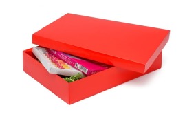 Pudełko Laminowane 350x240x70mm Czerwone