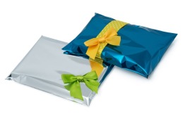 Woreczki Metalizowane 160x230+50mm Niebieskie