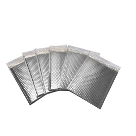 Koperty bąbelkowe metaliczne H18 srebrne 100 szt