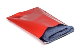 Woreczki Metalizowane 230x325+50mm Czerwone