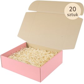 karton prezentowy, pudełko różowe, opakowanie e-commerce, karton paczkomat A, karton 300x240x70