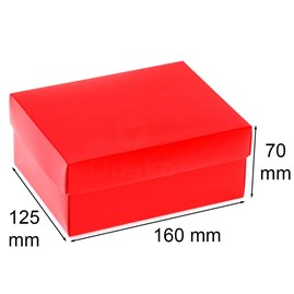 Pudełko Laminowane 160x125x70mm Czerwone A6