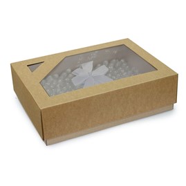 Pudełko karbowane wieczkowe 400x310x120mm z oknem