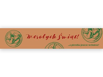 Taśma Świąteczna Papierowa Pierożek 48mm/50m