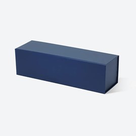 Granatowe pudełko prezentowe magnetyczne na wino i szampana 360 × 110 × 105 mm