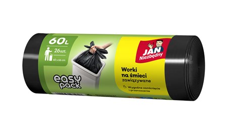 JN Worki HD Easy-pack czarne 60l 26szt.