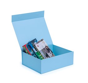 Pudełko Magnetyczne Błękitne 330x255x115mm (zew) A4 Ozdobne Opakowanie