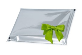 Woreczki Metalizowane 320x430+50mm Srebrne