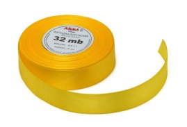 Wstążka Satynowa Żółta 25mm / 32m