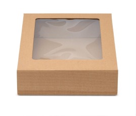 Pudełko karbowane z oknem 310x235x70mm wieczkowe