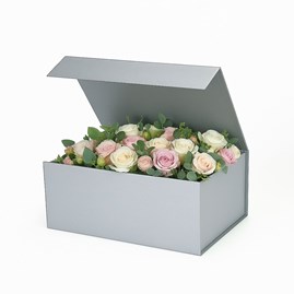 Pudełko Magnetyczne Perłowy Srebrny 235x170x100mm (zew)A5