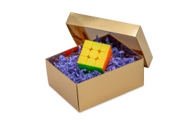 Pudełko laminowane 160x125x70mm złote A6