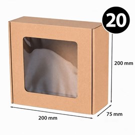 Pudełko ozdobne z okienkiem 200x200x75 mm 20 szt