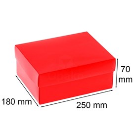 Pudełko Laminowane 250x180x70mm Czerwone