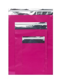 Woreczki Metalizowane 320x430+50mm Różowe