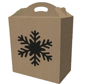 Pudełko karbowane z oknem F217 190x130x220mm (ŚNIEŻKA) EKO