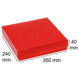 Pudełko Laminowane 350x240x40mm Czerwone