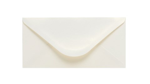 Koperty Ozdobne DL Perłowe Kość Słoń 120g 50 sztuk Koperty Eleganckie