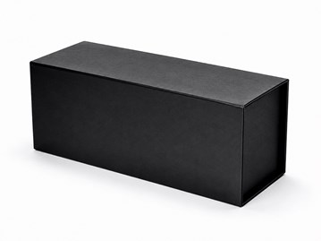 Czarne pudełko z magnetycznym zamknięciem 350x120x120 mm – stylowe i eleganckie opakowanie