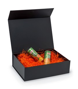 Pudełko Magnetyczne Czarne 350x250x100mm A4 Zamykane Na Magnes Ozdobne