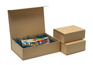 Pudełko Magnetyczne Kraft 200x200x90mm Pudełko Prezentowe Ozdobne