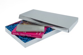 Pudełko Laminowane 350x240x40mm Srebrne