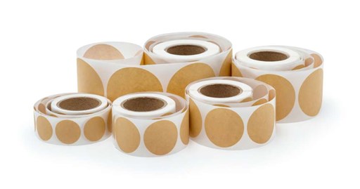 Naklejki okrągłe EKO - JASNY - KRAFT Fi60mm 250szt