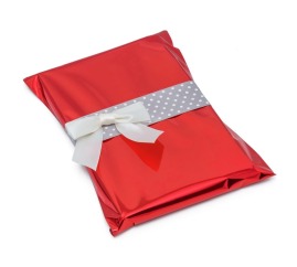Woreczki Metalizowane 230x325+50mm Czerwone