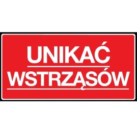 Etykiety UNIKAĆ WSTRZĄSÓW - 100szt
