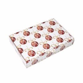 Pudełko świąteczne 240x160x45mm F426 Bombki