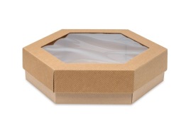Pudełko karbowane z oknem 330x380x90mm wieczkowe