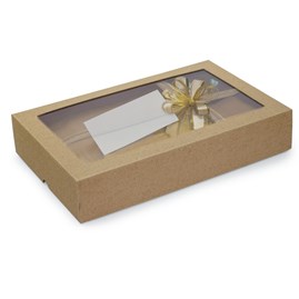 Pudełko karbowane wieczkowe 363x220x70mm z oknem