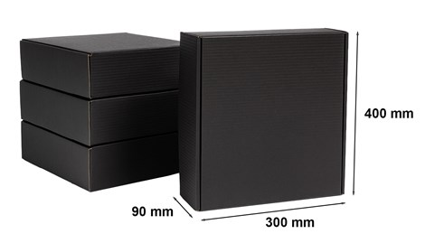 Karton wykrojnikowy czarny 400x300x90 mm B380 50 szt