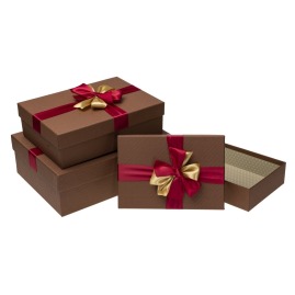 Zestaw Pudełek Brązowych HL-003-BROWN (3 szt)