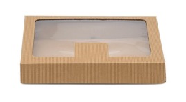 Pudełko karbowane z oknem 230x187x38mm wieczkowe