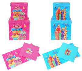 Pudełko Składane PARTY M róż (20x20x20cm)