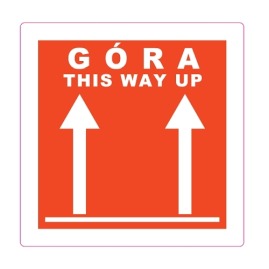 Etykiety GÓRA - THIS WAY UP - 10 x10cm - 100szt
