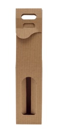 Pudełko karbowane 85x85x330mm na wino z otworem