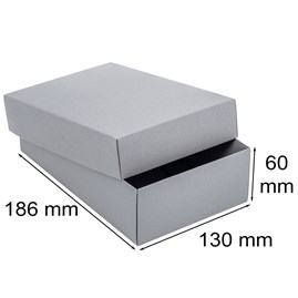 Pudełko ozdobne M 186x130x60mm Szare